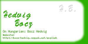 hedvig bocz business card